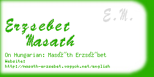 erzsebet masath business card